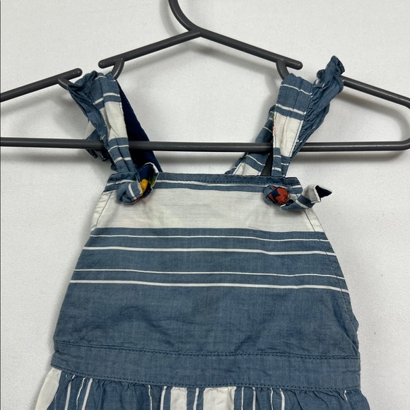 Matilda Jane with Joanna Gaines Striped Blue and White Overalls size 3-6 months - Picture 2 of 10